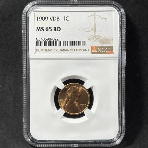 1909 VDB 1c Lincoln Cent Philadelphia Choice Red Uncirculated NGC MS 65 RD
