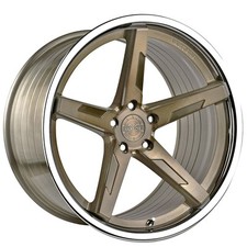 F19x8.5r19x9.5staggered Vertini Wheels Rfs1.7 Brushed Dual Bronzechrome Lip
