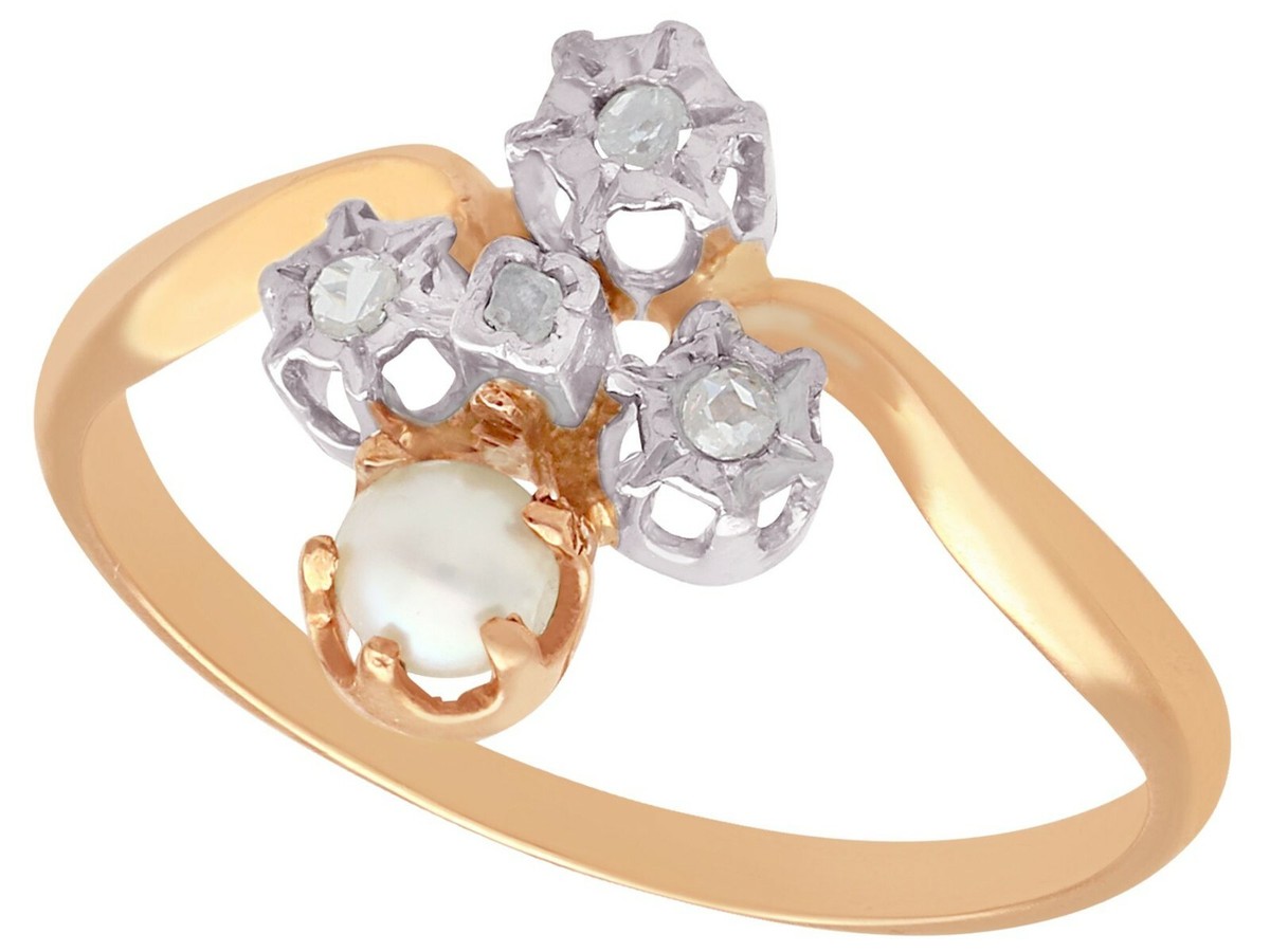 green emerald velvet dress Stackable Rose Gold Pink Diamond Ring Set 7.5