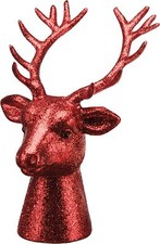 NEW 7" Deer Red Buck Head Christmas Reindeer Tree/Primitive/Country/Ornament