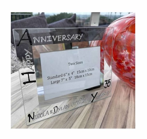 Personalised/Non Personalised 35th Anniversary Frames Land 3 Designs/2 Sizes - Picture 6 of 28