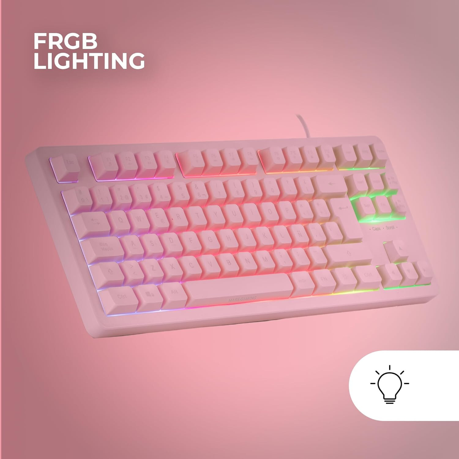 Clavier gaming rose FRGB Azerty pour aménager un setup setup setup setup de streaming - 3