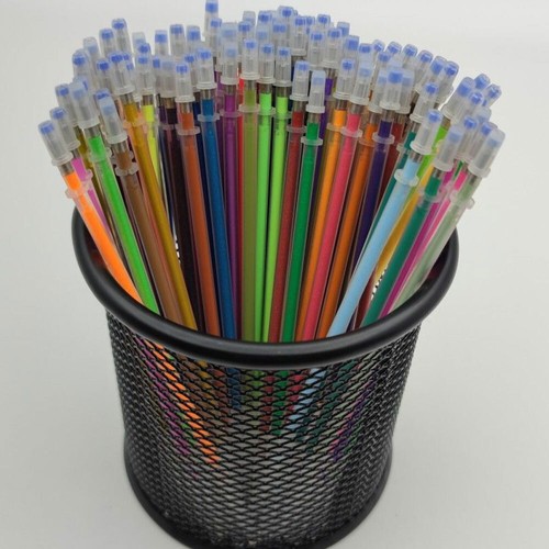 100x Gel Pens Refills Set Metallic Pastel Glitter Neon for Adult Colouring BoKH - Picture 10 of 14