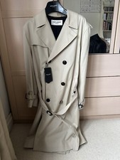 Saint Laurent Beige Trench Coat Fr 36 Uk 8 Bnwt New With Tags And Garment Bag