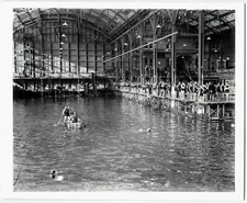 1900 SAN FRANCISCO SUTRO BATHS LIFEGUARD ROW BOAT STAGED RESCUE~8x10 PHOTO PRINT