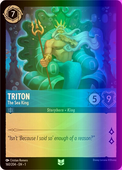 Lorcana Triton - The Sea King (160/216) The First Chapter LP FOIL