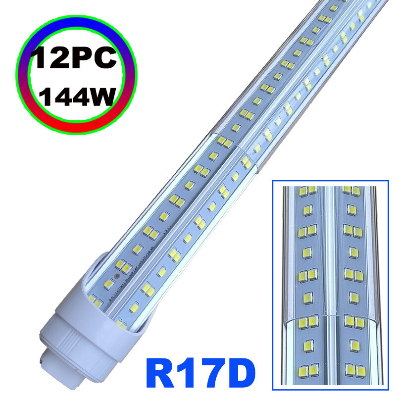 8 FOOT R17d HO Base Led Shop Light 8Ft Led Tube Light 144W 12Pcs T8 Rotatable