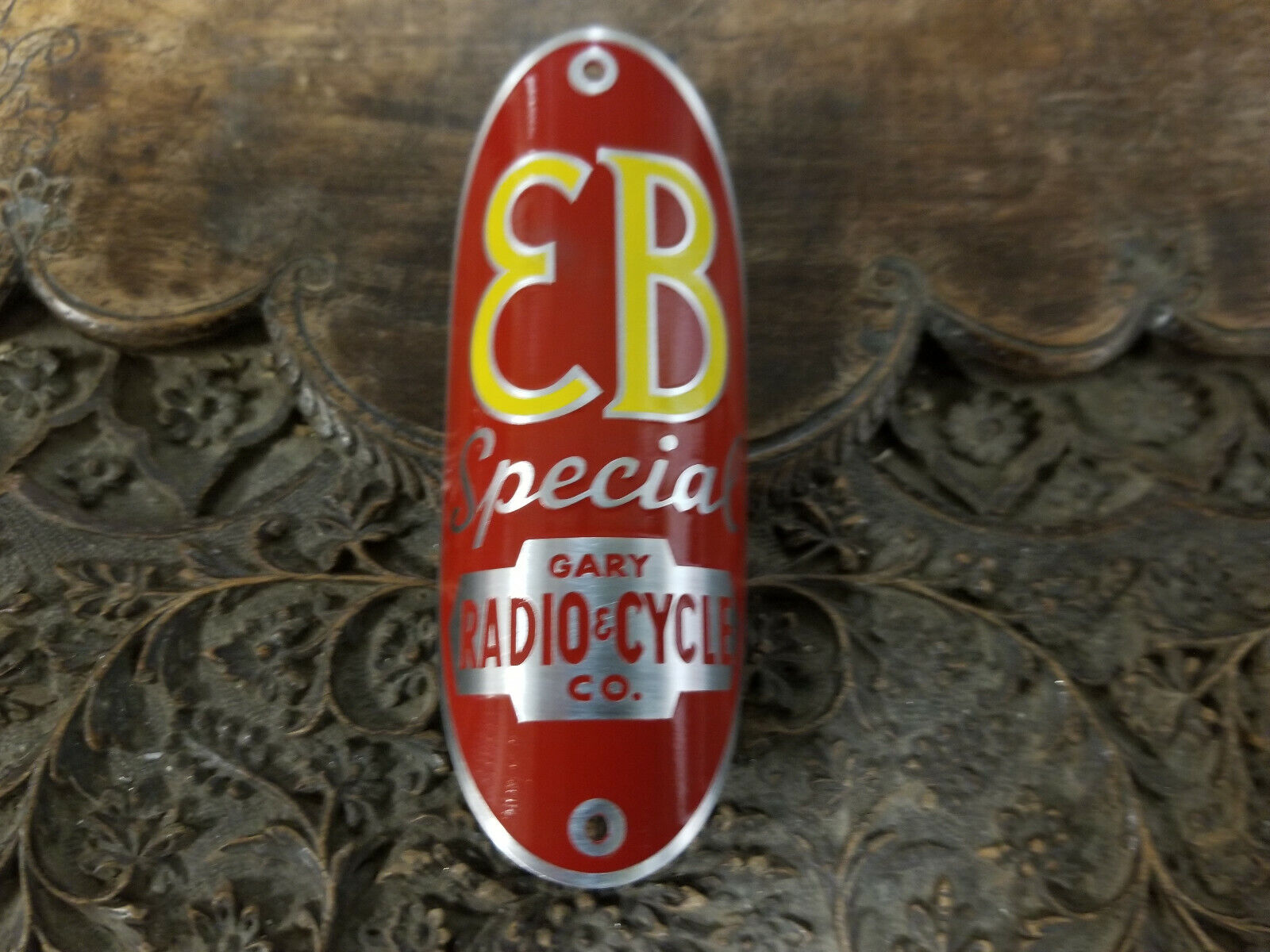 EB Special Radio & Cycle Bike Badge Bicycle Emblem Acid Etched Aluminum Zaskakująca wyjątkowa wartość, wyprzedaż
