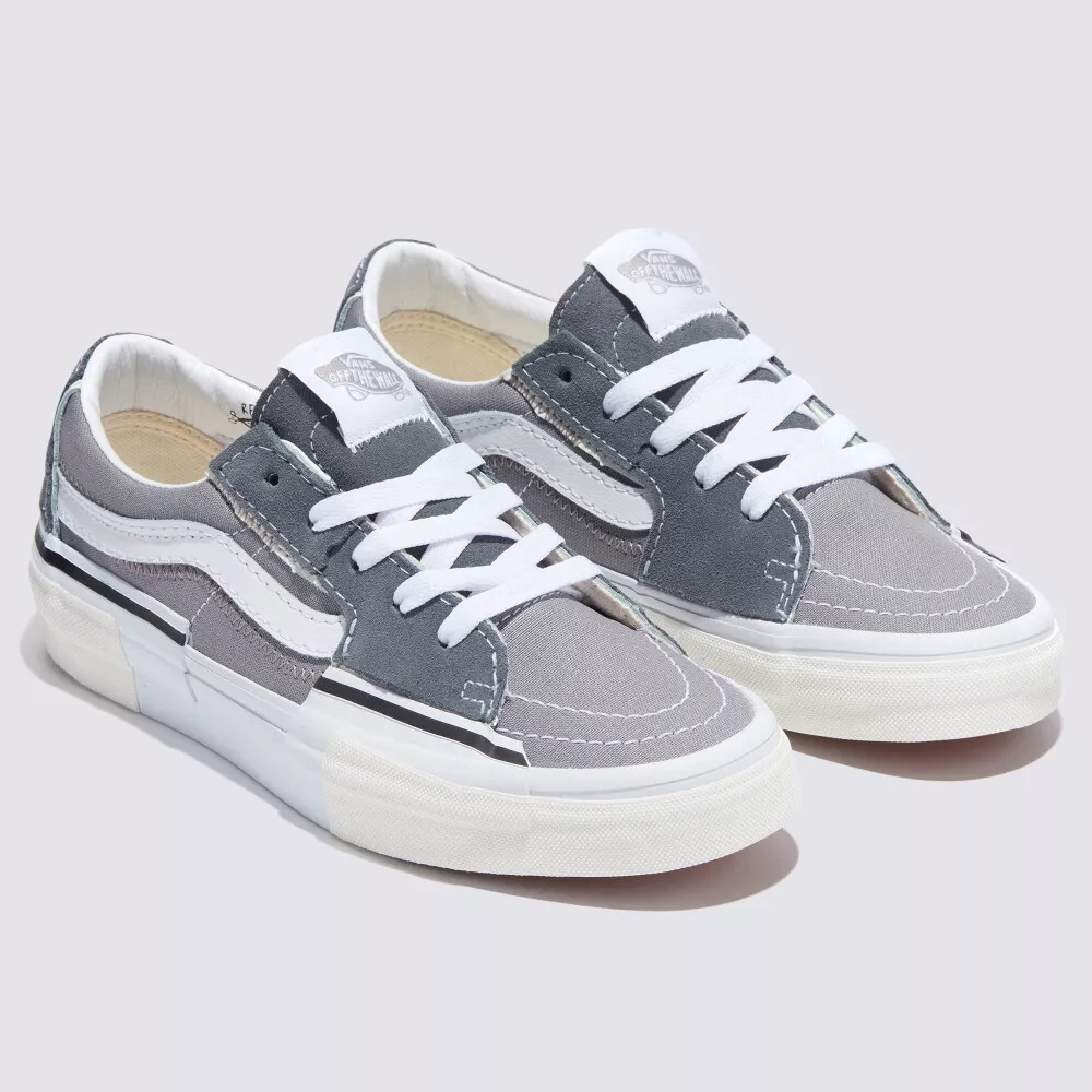 Nuevo Vans Sk8 Low Reconstruct Gris Blanco Tenis Zapatos de Top Bajo 2023