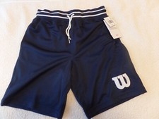 Boys, Wilson, Open Mesh, Lined, Gym/Tennis Shorts, Logo, Navy Blue, Size: L, NWT