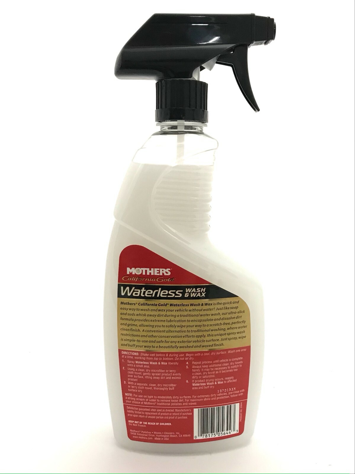 MOTHERS 05644 California Gold Waterless Wash & Wax Spray & Wipe
