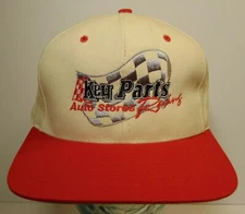 Vintage 1990s Key Parts Auto Stores Racing Truck Parts SNAPBACK TRUCKER HAT CAP