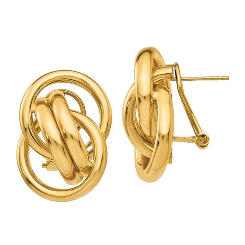 Boucles D'Oreilles Vintage - Camée Onyx Avec Dos Oméga En Or Jaune 18 Carats - Occasion
