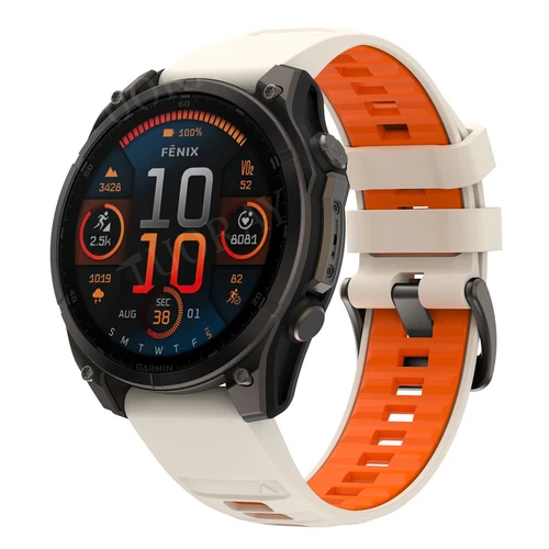 Quick Fit Strap For Garmin Fenix 8 E 7 7X 6 6S 6X 5X 5Plus 3 Silicone Watch Band - Picture 7 of 71