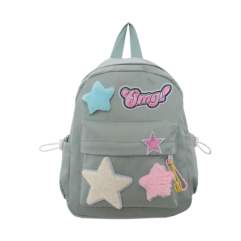 Women Kawaii Backpack Stars Print Girls Aesthetic Backpack Travel ...