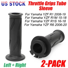 Black Throttle Tube Handle Bar Grip Casing Pair For Yamaha YZF-R1 2008-2014 USA