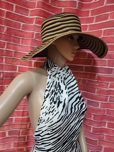 Blessed are the meek halter overlap Zebra Print white dress Women's Sz 4 NWT #C3
