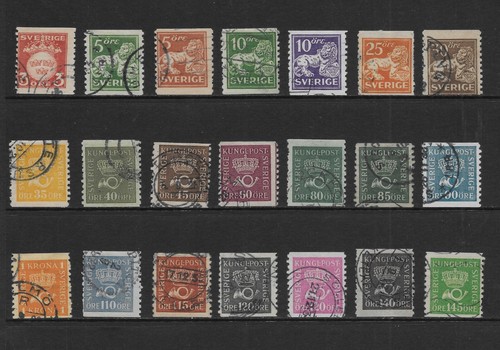 SWEDEN VARIOUS USED ISSUES 1920 to 1934 - Picture 2 of 2