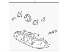 BMW E39 Drivers Left Headlight Lamp HID Xenon White Corner Signal  