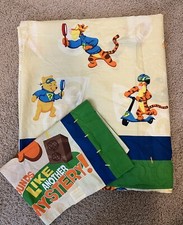 Disney Winnie the Pooh Tigger Super Sleuths TWIN Flat Sheet Pillowcase