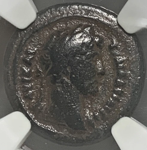 Hadrian Egypt Alexandria AE Obol Yr 11 AD 126/7 Two Cornucopias NGC F