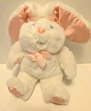 VTG 1988 Commonwealth White Bunny with Pink Satin Ears, Feet- 12" Plush Target