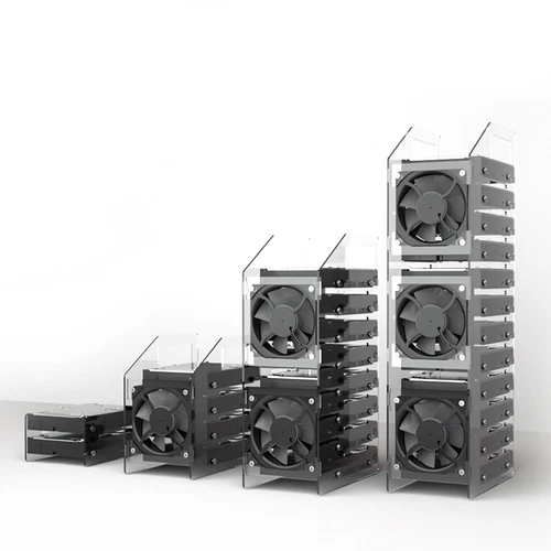 2/4/8/12 Bay Acrylic Hard Disk Rack 3.5 Inch HDD Bracket Holder Box Cage Case