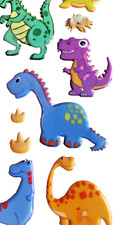 Sticker Dinosaur Design Cartoon Puffy Sticker for Kids Reward, Sticker Book