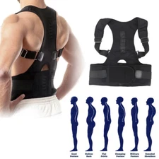 Posture Corrector Support Magnetic Back Shoulder Brace Belt Band For Men Women