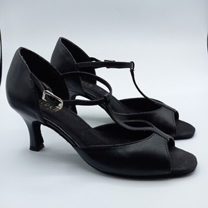 Women's Bloch Latin Dance Shoes Illeana Dance Sport Black Leather Size 6B