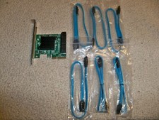SATA3 Card 6 Port PCIe x4 to SATA III 6Gbps Non-RAID Adapter Full Height Bracket