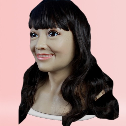 Realistische Silikon Frauen Maske mit Make-up Cosplay Crossdresser Vollgesichtsmasken - Bild 7 von 9