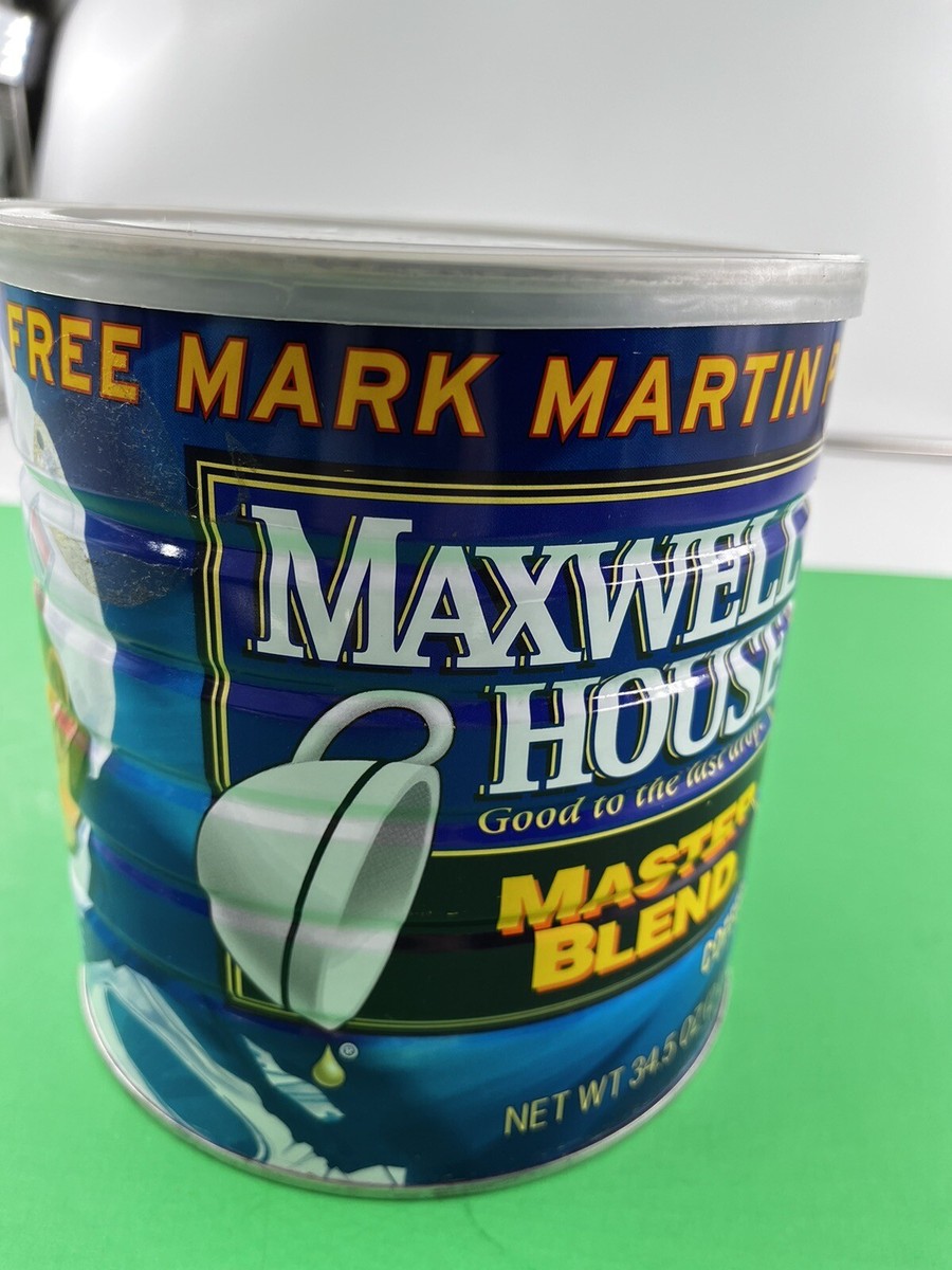 Vintage NASCAR Maxwell House Mark Martin Roush Racing Coffee Can