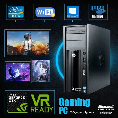 HP Gaming PC Desktop I7 GTX745 256GB SSD + 3TB 16GB RAM WINDOWS 10 WIFI - Picture 2 of 10