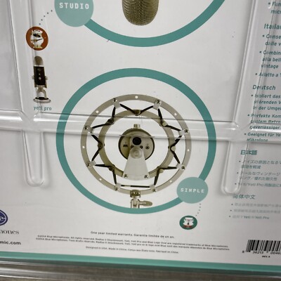 Blue Radius II Silver Microphone Shock Mount for Yeti & Yeti Pro