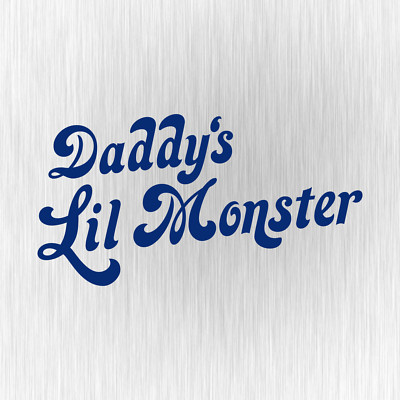 Daddy's Lil Monster Harley Quinn Comic Blau Auto Vinyl Decal Sticker Aufkleber