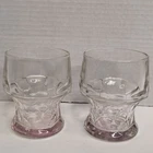 2 Vintage Crystal Anchor Hocking Georgian Honeycomb Glasses Museum Deaccession