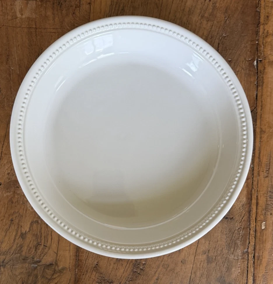 Le Creuset Stoneware Large 26 cm 10.25 in 2.25 qt 2.1 L Pie Dish White NEW