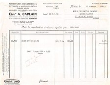 1963 FOURNITURES INDUSTRIELLES OUTILLAGE ET MACHINES OUTILS CABLES ACIER ETS