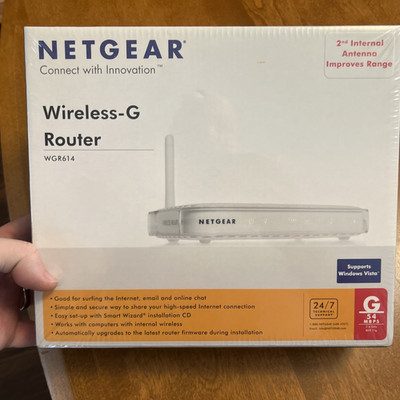 Netgear WGR614 Wireless-G Router 54MBPS New Sealed