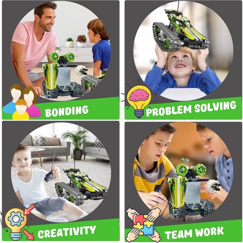 Creative 3-in-1 RC Car Building Kit for Boys Ages 8-13 - Perfect Birthday Gift - Picture 6 of 11