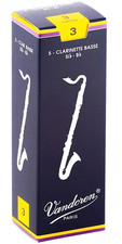 Vandoren Traditional Bass Clarinet Reeds Strength 3 Box of 5