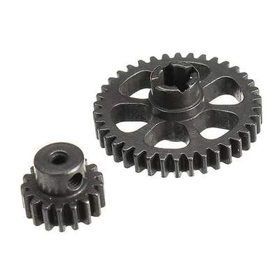 RC Metall Diff Hauptzahnrad & 17T Motorgetriebe im Maßstab 1:18 für