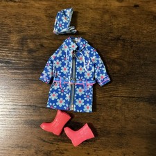 ✨ Traje de lluvia azul vintage 1967 Skipper FLOWER SHOWERS #1939 • Completo