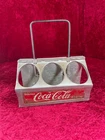 Vintage Coca Cola Aluminum Metal 6 Pack Bottle Carrier Caddy - 1950’s