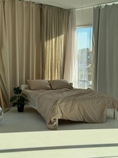 Natural Linen Duvet Cover Soft Stonewashed Organic Bedding, Queen King Sizes