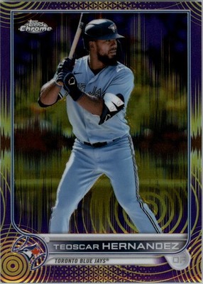 2022 Topps Chrome Sonic Purple Yellow Sonic Ref 185 Teoscar Hernandez /299 BB