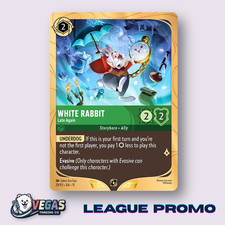 White Rabbit Late Again 29/P3 League Promo Foil Winterspell LP Disney Lorcana