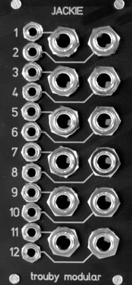 trouby modular - JACKIE - eurorack 12 TE - jack adapter