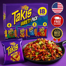 Takis Variety Pack 18 Count 1oz Bags Assorted Rolled Tortilla Chips